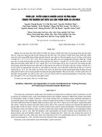 Phân lập, tuyển chọn vi khuẩn lactic và ứng dụng trong thử nghiệm chế biến tạo sản phẩm nấm sò lên men