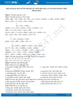 Một số dạng bài tập ôn thi HK2 năm 2020 môn Hóa học 10 Trường THPT Phong Điền