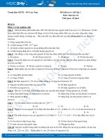 Đề kiểm tra 1 tiết lần 1 môn Hóa học 10 - Trung tâm GDTX-DN Lục Nam (có đáp án)