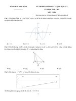 19  đề thi năm 2020 2021   môn toán 12   sở GD đt nam định   file word có lời giải(có nhiều câu hay)