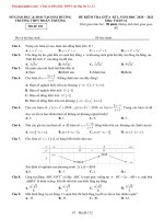 Đề kiểm tra giữa học kì 1 môn Toán lớp 12 năm học 2020-2021 – Trường THPT Đoàn Thượng (Mã đề 132)