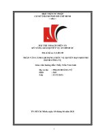 Tiểu luận môn kỹ năng giải quyết vụ án hình sự trần văn cảnh lợi dụng chức vụ quyền hạn khi thi hành công vụ