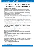 Lý thuyết ôn tập và nâng cao chuyên đề Cấu trúc của tế bào Sinh học 10