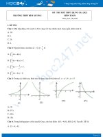 Bộ 4 đề thi thử THPT QG năm 2021 môn Toán - Trường THPT Bỉm Sơn