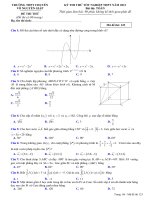 Đề thi thử tốt nghiệp THPT năm 2021 môn Toán - Trường Chuyên Võ Nguyên Giáp