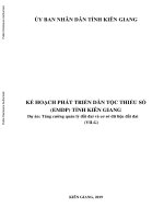 KẾ HOẠCH PHÁT TRIỂN DÂN TỘC THIỂU SỐ (EMDP) TỈNH KIÊN GIANG Dự án: Tăng cường quản lý đất đai và cơ sở dữ liệu đất đai (VILG)