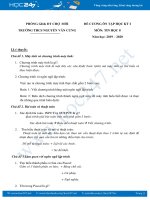 Đề cương ôn tập HK1 môn Tin học 8 năm 2019 Trường THCS Nguyễn Văn Cưng