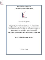 Tóm tắt luận văn Thạc sĩ Điều dưỡng: Thực trạng viêm phúc mạc và chăm sóc người bệnh và các yếu tố liên quan trong lọc màng bụng liên tục ngoại trú tại khoa thận tiết niệu Bệnh