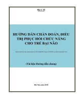 HƯỚNG DẪN CHẨN ĐOÁN, ĐIỀU TRỊ PHỤC HỒI CHỨC NĂNG CHO TRẺ BẠI NÃO