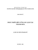 Phát triển bền vững du lịch tại thanh hóa 