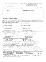 Đề kiểm tra 1 tiết học kì 2 môn Hóa học 11 năm 2019-2020 có đáp án – Trường THPT huyện Điện Biên
