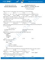 Đề thi HK1 môn Tin học 11 năm 2018 - 2019 Trường THPT Đơn Dương