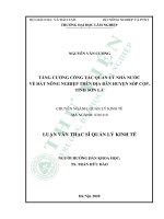 Tăng cường công tác quản lý nhà nước về đất nông nghiệp trên địa bàn huyện sốp cộp, tỉnh sơn la 