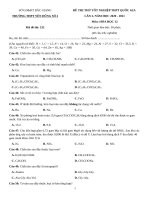 67  đề thi thử TN THPT 2021   môn hóa   THPT yên dũng 2   bắc giang   lần 2   file word có lời giải doc