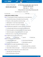 Đề KSCL đầu năm môn Địa lý lớp 10 năm 2019-2020 - Trường THPT Liễn Sơn có đáp án