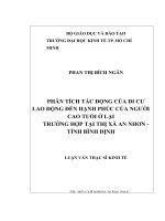 Luận văn thạc sĩ kinh tế phát triển (FULL) phân tích tác động của di cư lao động đến hạnh phúc của người cao tuổi ở lại 