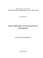 Phát triển bền vững du lịch tại thanh hóa 
