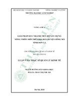 Giải pháp đẩy nhanh tiến độ xây dựng nông thôn mới trên địa bàn huyện sông mã tỉnh sơn la 