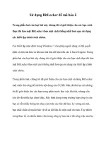 Sử dụng BitLocker để mã hóa ổ