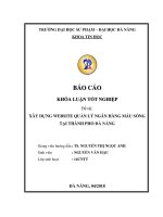 Xây dựng website quản lý ngân hàng máu sống tại thành phố đà nẵng 