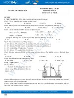Bộ 5 đề thi HK2 môn Hóa học 8 có đáp án năm 2021 Trường THCS Ngọc Sơn