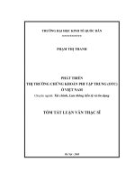 Phát triển thị trường chứng khoán phi tập trung OTC ở việt nam (tt) 