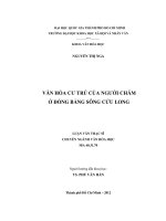 Văn hóa cư trú của người chăm ở đồng bằng sông cửu long    luận văn thạc sỹ  60 31 70  