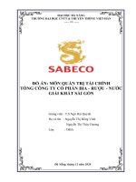 QUẢN TRỊ TÀI CHÍNH CÔNG TY CỔ PHẦN  BIA SÀI GÒN (SABECO)