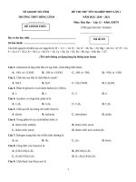 28  đề thi thử TN THPT 2021   môn hóa   THPT hồng lĩnh   hà tĩnh   lần 1   đề 1   file word có lời giải chi tiết doc