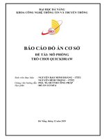 BÁO CÁO ĐỒ ÁN CƠ SỞ ĐỀ TÀI: MÔ PHỎNG TRÒ CHƠI QUICKDRAW