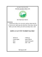 Đánh giá thực trạng công tác cấp giấy chứng nhận quyền sử dụng đất trên địa bàn phường vĩnh trại thành phố lạng sơn tỉnh lạng sơn giai đoạn 2014 2016 
