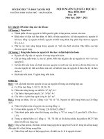 Đề cương ôn tập giữa học kì 1 môn Hóa học lớp 10 năm 2020-2021 - Trường THPT Trần Phú