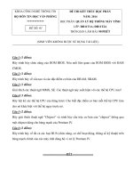 Đề thi kết thúc học phần Quản lý hệ thống máy tính (năm 2014): Đề 1