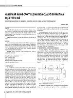 Giải pháp nâng cao tỷ lệ mã hóa của sơ đồ mật mã dựa trên mã