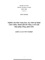 Nghiên cứu thực trạng hoa, cây cảnh tại quận liên chiểu, thành phố đà nẵng và đề xuất biện pháp trồng, phát triển  