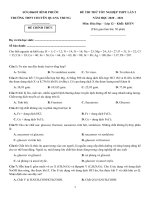 58  đề thi thử TN THPT 2021   môn hóa   THPT chuyên quang trung   bình phước   lần 2   file word có lời giải doc doc