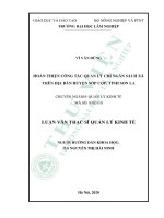 Hoàn thiện công tác quản lý chi ngân sách xã trên địa bàn huyện sốp cộp, tỉnh sơn la 