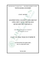 Giải pháp nâng cao chất lượng đội ngũ công chức cấp xã trên địa bàn huyện sốp cộp, tỉnh sơn la 