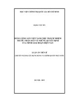 Đảng Cộng sản Việt Nam chịu trách nhiệm trước nhân dân về những quyết định của mình giai đoạn hiện nay.