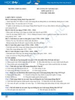 Đề cương ôn tập HK1 môn Lịch sử 11 năm 2020 Trường THPT Đa Phúc