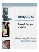 Bài giảng Tin học cơ sở: Chương 1 - Tổng quan về máy tính