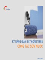 Quy trình thi công sơn nước hướng dẫn dào tạo giám sát coteccons
