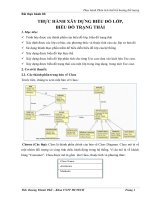 Thực hành Phân tích thiết kế hướng đối tượng - Bài thực hành 02: Thực hành xây dựng biểu đồ lớp, biểu đồ trạng thái