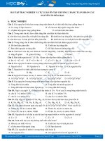 Bài tập trắc nghiệm và tự luận ôn tập Chương 2 bảng tuần hoàn các nguyên tố Hóa học