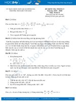 Đề kiểm tra định kì HK1 môn Toán 9 năm 2019-2020 Trường THCS Bế Văn Đàn