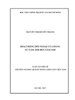 Hoạt động đối ngoại của Đảng từ năm 1930 đến năm 1945.
