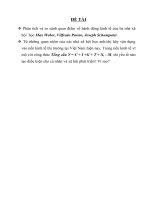 Tiểu luận xã hội học kinh tế