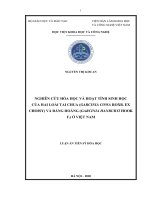 Luận án tiến sĩ nghiên cứu hóa học và hoạt tính sinh học của hai loài tai chua (garcinia cowa roxb  ex choisy) 