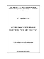 Vấn đề con người trong triết học pháp gia tiên tần     