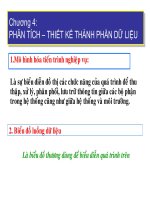 PHÂN TÍCH THIẾT KẾ HỆ THỐNG THÔNG TIN - CHƯƠNG 4: PHÂN TÍCH – THIẾT KẾ THÀNH PHẦN DỮ LIỆU PHÂN TÍCH – THIẾT KẾ THÀNH PHẦN DỮ LIỆU